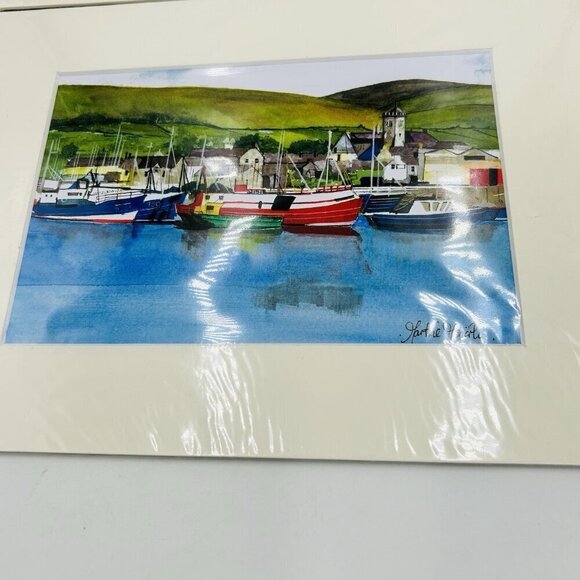 2 Watercolor Prints Martine Moriarty Signed Dingle Ireland Landscapes 7.5"x5" - Picture 9 of 10